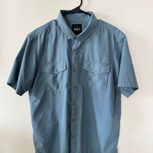 5.11 Tactical Men's Steel Blue Button-Down Shirt